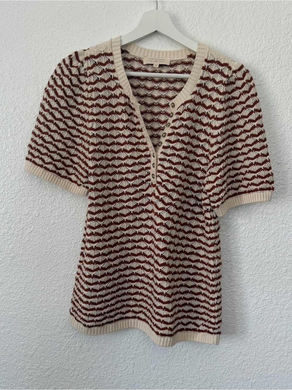 Sézane Mae Jumper blouse Top M - Picture 3 of 11